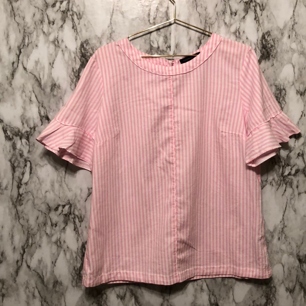 Bell sleeve oxford shirt